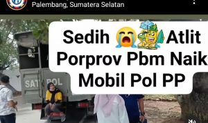 Viral !!! Naik Mobil Pol PP, Kontingen Poprov Prabumulih Semangat Meski Dana Organisasi Dipangkas 50 Persen