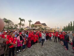 Ramaikan Hari GBK, 350 Kader DPC PDIP Palembang Di Berangkatkan