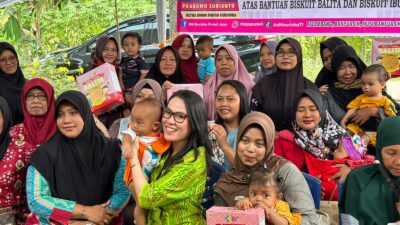 Srikandi Gerindra, Siti Nurizka Sambangi Posyandu di Kelurahan Sukamoro Banyuasin