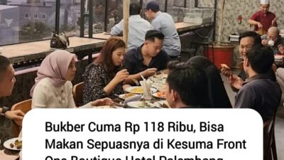 Bukber Cuma Rp 118 Ribu, Bisa Makan Sepuasnya di Kesuma Front One Boutique Hotel Palembang