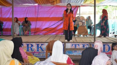 Siti Nurizka Legislator Gerindra Hadiri Hajat Desa di Lawang Agung Kecamatan Rupit