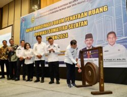 Percepat Sinkronisasi dan Integrasi RTRW, Pj Gubernur Sumsel Elen Setiadi Buka  Rakor Forum Penataan Ruang